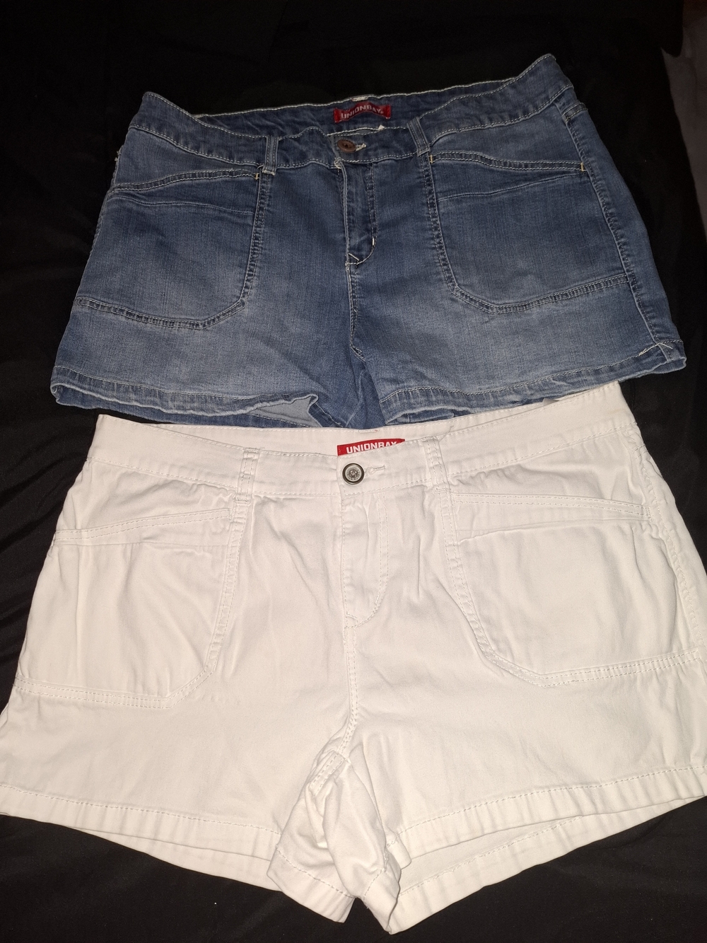 UNIONBAY Denim and White Women's Jean Shorts Duo Size 17